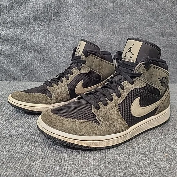 Air Jordan 1 Mid Olive Women's Basketball Sneakers BQ6472-030 Shoe Size 8.5W/7M