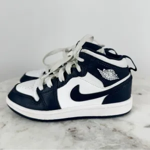 Air Jordan 1 mid PS &quot;Obsidian&quot; Sneakers 640734-174 Youth Size 12C