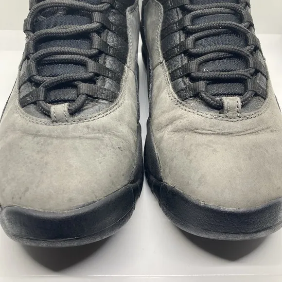 Air Jordan 10 Mens Size 9.5 Shadow Gray Black Basketball Shoes Sneakers