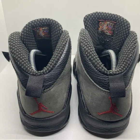 Air Jordan 10 Mens Size 9.5 Shadow Gray Black Basketball Shoes Sneakers