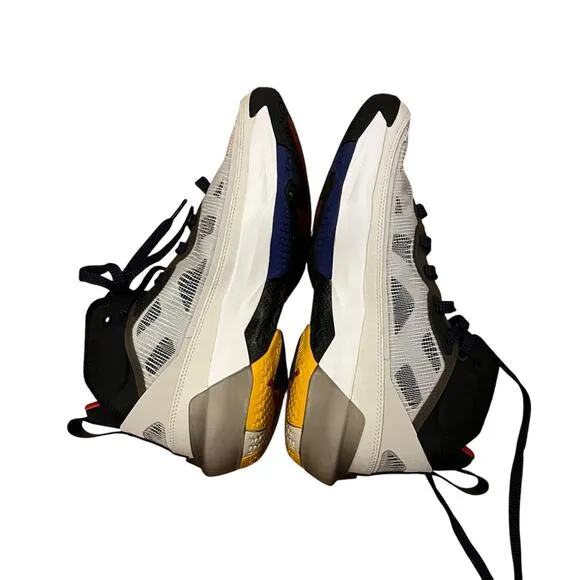 Air Jordan 37 Beyond Borders Shoes Light Bone Dark Concord Sneakers Kid Size 6Y