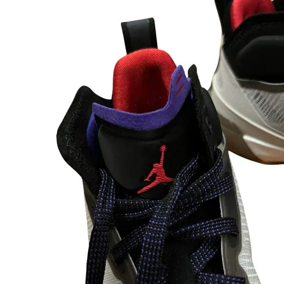 Air Jordan 37 Beyond Borders Shoes Light Bone Dark Concord Sneakers Kid Size 6Y
