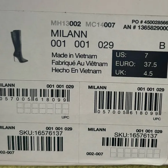 ALDO Women Size 7 Milann Pointed-Toe Tall 4” Stiletto Heel Black Leather Boots