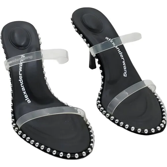 Alexander Wang Black Nova 85 Slide Sandal EU 39.5 Women's