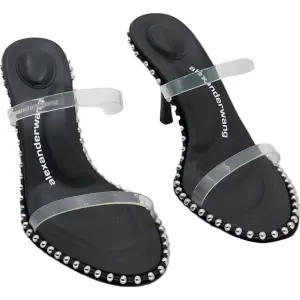Alexander Wang Black Nova 85 Slide Sandal EU 39.5 Women's