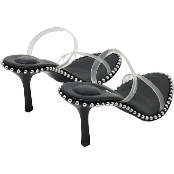 Alexander Wang Black Nova 85 Slide Sandal EU 39.5 Women's
