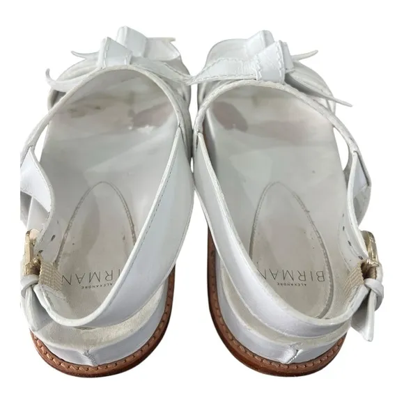 Alexandre Birman Clarita Sport Sandal White  Leather US Size 7.5 EU 38.5