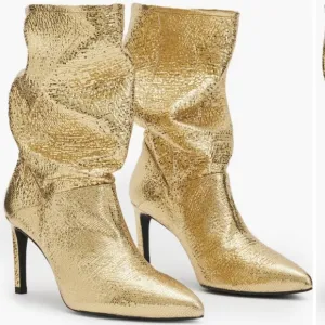 All Saints metallic gold Orlana Pointed Toe Boot