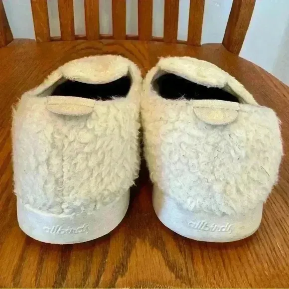 ALLBIRDS Wool Lounger Fluffs Loafers Shearling Sherpa Fleece Size 9