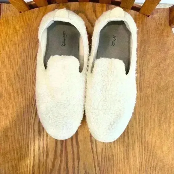 ALLBIRDS Wool Lounger Fluffs Loafers Shearling Sherpa Fleece Size 9