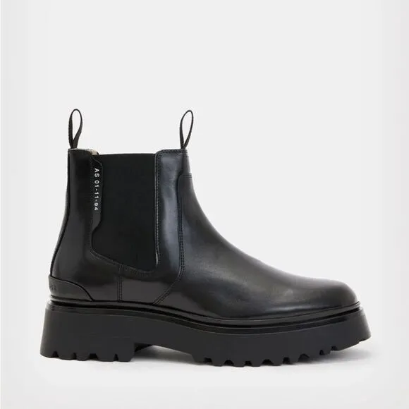 ALLSAINTS Arlo $299 Chunky Chelsea Leather Boots Size EU 41 US 11