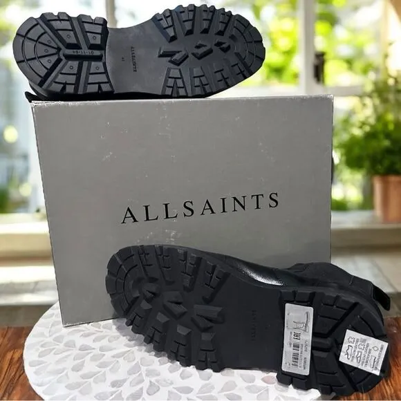 ALLSAINTS Arlo $299 Chunky Chelsea Leather Boots Size EU 41 US 11