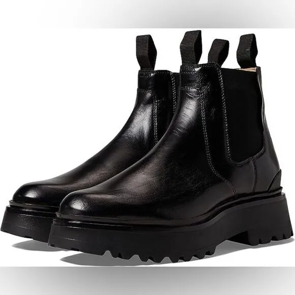 ALLSAINTS Arlo $299 Chunky Chelsea Leather Boots Size EU 41 US 11