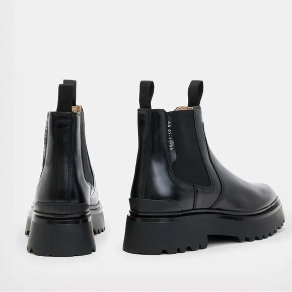 ALLSAINTS Arlo $299 Chunky Chelsea Leather Boots Size EU 41 US 11