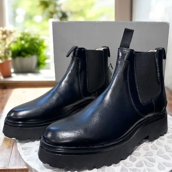 ALLSAINTS Arlo $299 Chunky Chelsea Leather Boots Size EU 41 US 11