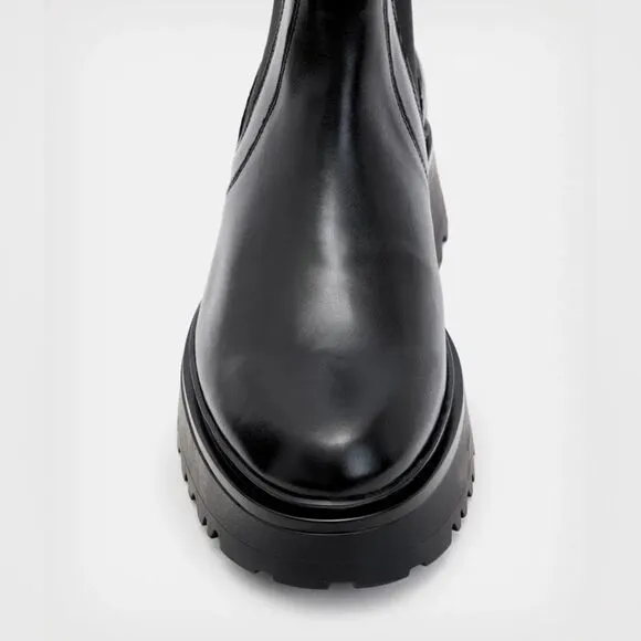 ALLSAINTS Arlo $299 Chunky Chelsea Leather Boots Size EU 41 US 11