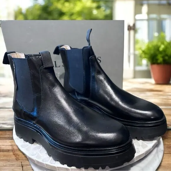 ALLSAINTS Arlo $299 Chunky Chelsea Leather Boots Size EU 41 US 11