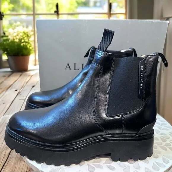 ALLSAINTS Arlo $299 Chunky Chelsea Leather Boots Size EU 41 US 11
