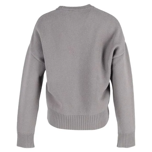 Ami ADC Intarsia Sweater in Grey Wool