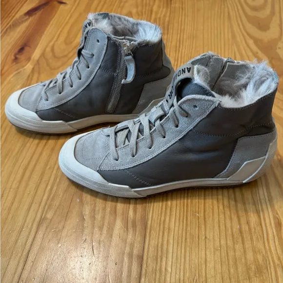 ANDIA FORA Leather Skater Sneakers Made in Italy EUR 38 US 7