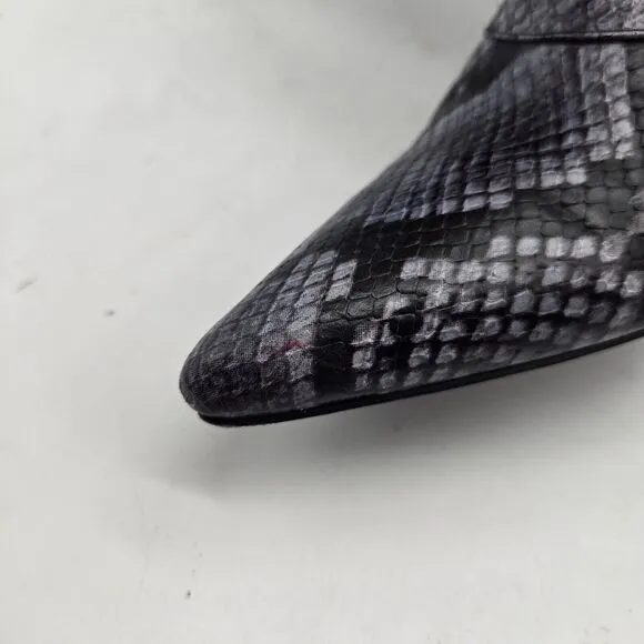 Anine Bing Ava Boots Python Snake Pointed Toe Kitten Heel sz EU 38 US 7.5 bootie