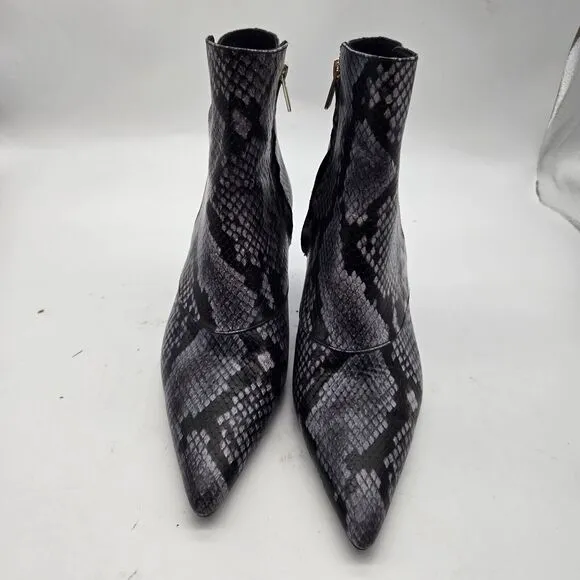 Anine Bing Ava Boots Python Snake Pointed Toe Kitten Heel sz EU 38 US 7.5 bootie