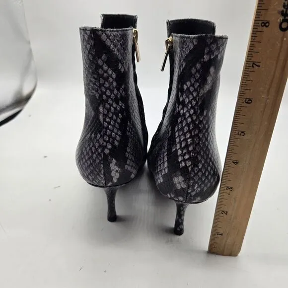 Anine Bing Ava Boots Python Snake Pointed Toe Kitten Heel sz EU 38 US 7.5 bootie