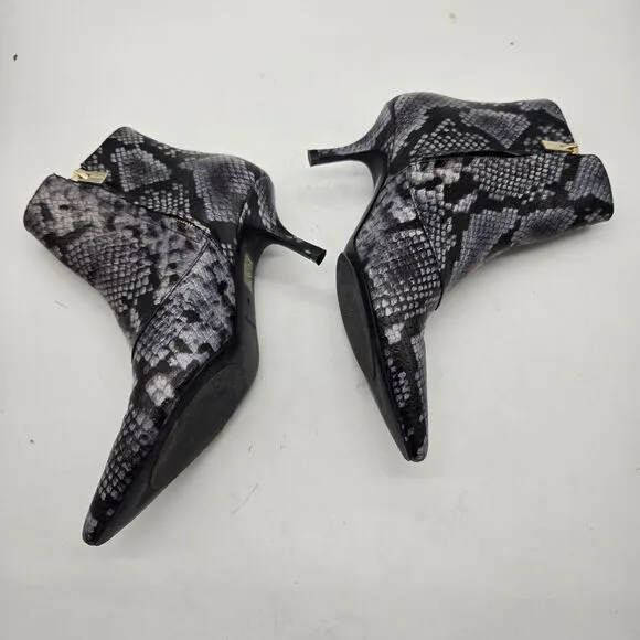 Anine Bing Ava Boots Python Snake Pointed Toe Kitten Heel sz EU 38 US 7.5 bootie
