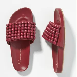 ANTHROPOLOGIE Beaded Slide Sandals