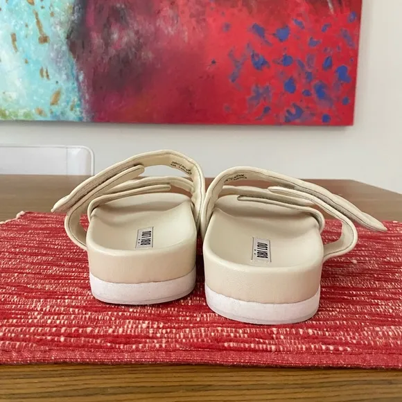 Anthropologie Bibi Lou Cortona Puff-Strap Slide Sandals Sz 9-9.5