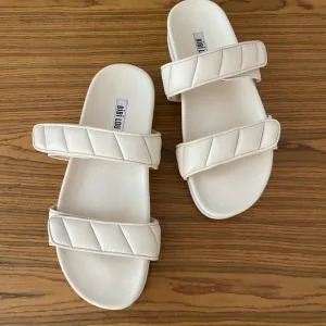 Anthropologie Bibi Lou Cortona Puff-Strap Slide Sandals Sz 9-9.5