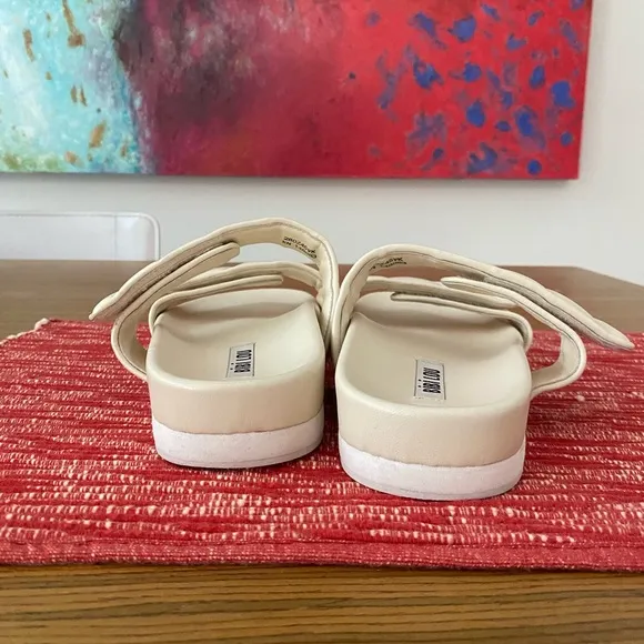 Anthropologie Bibi Lou Cortona Puff-Strap Slide Sandals Sz 9-9.5