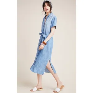 Anthropologie cloth &amp; stone chambray midi nwot