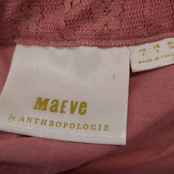 Anthropologie Maeve Brighton Tiered Ombre Lace Skirt 4