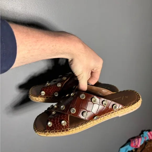 Anthropologie Studded Espadrille Sandals Women’s Size EU 38