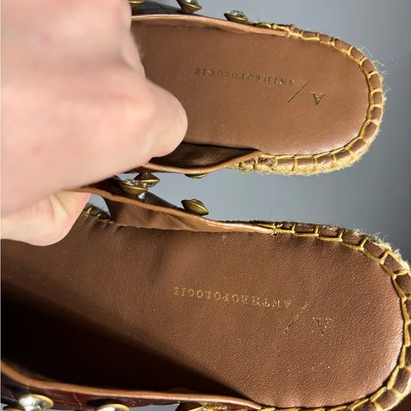 Anthropologie Studded Espadrille Sandals Women’s Size EU 38