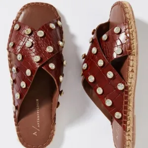 Anthropologie Studded Espadrille Sandals Women’s Size EU 38