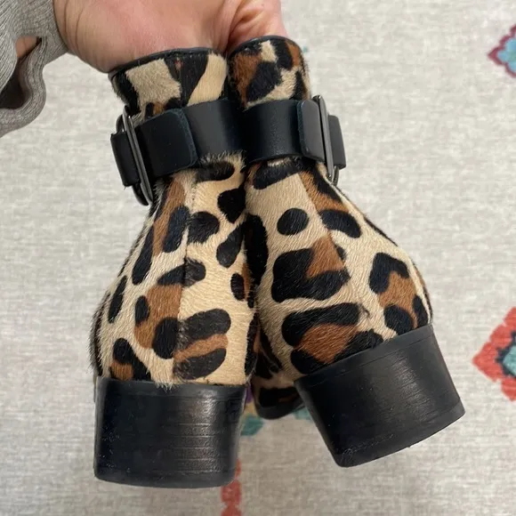 Aquatalia Leopard Weatherproof ankle boots