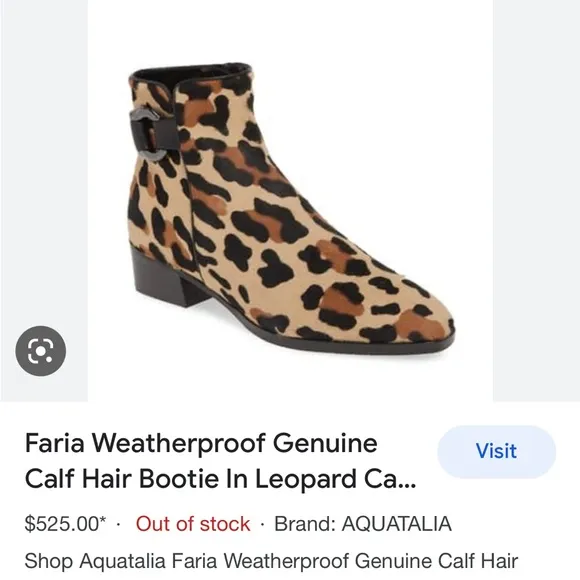 Aquatalia Leopard Weatherproof ankle boots