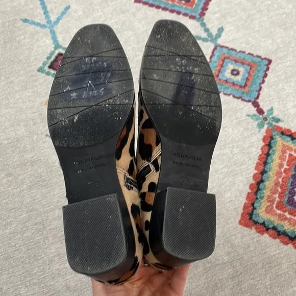 Aquatalia Leopard Weatherproof ankle boots
