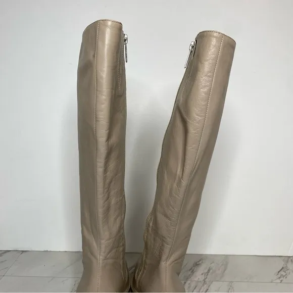 Aquatalia Pointed Toe Leather Tall Boot 7 1/2