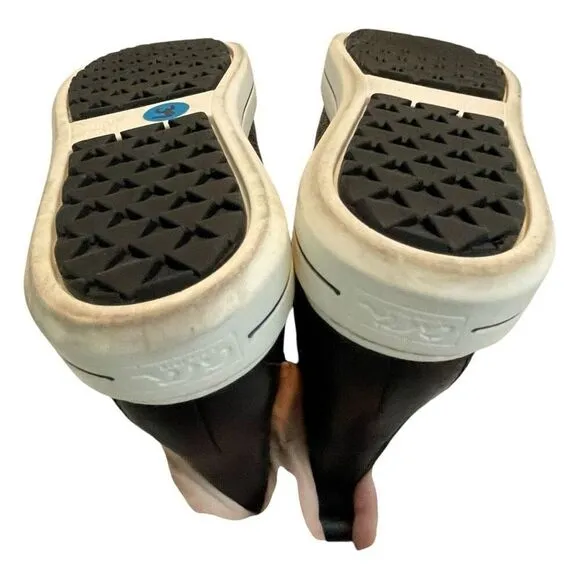 Ara Callan High-Top Sneaker Black Leather Lace-Up Padded Insole 8.5