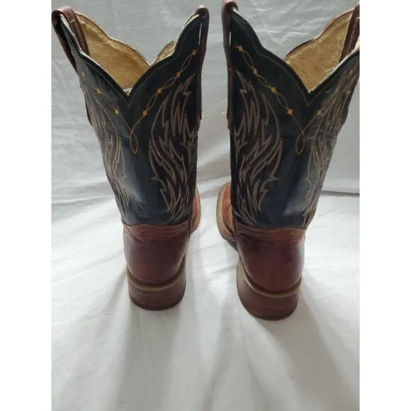 Arango Men's Square Toe Western Leather Boot Size 7.5 Rodeo Classic Embroidered