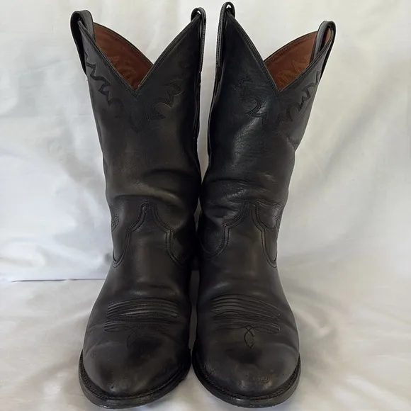 Ariat Sedona Black Leather Western Cowboy Heeled Boots Men’s 10 EE