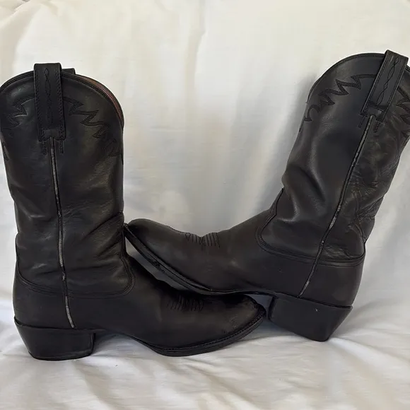Ariat Sedona Black Leather Western Cowboy Heeled Boots Men’s 10 EE