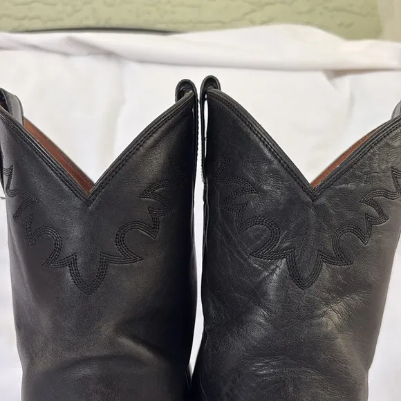 Ariat Sedona Black Leather Western Cowboy Heeled Boots Men’s 10 EE