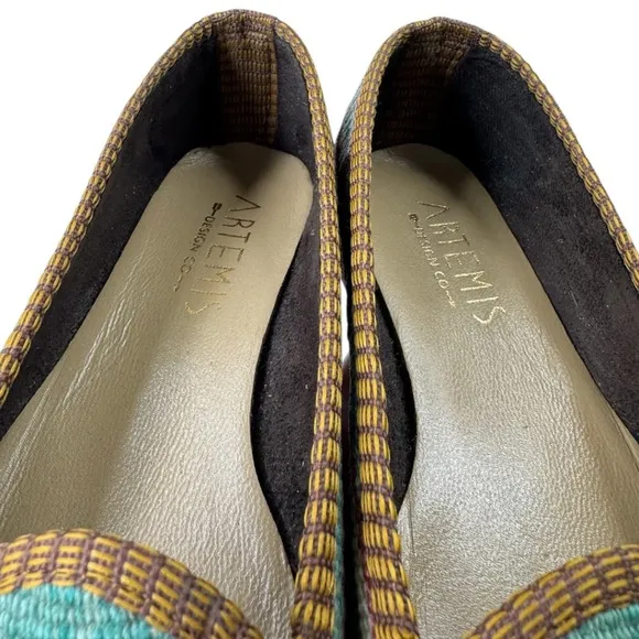 Artemis Design Co Anthropologie Turkish Kilim Carpet Loafers Flats