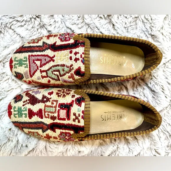 Artemis Design Co. Handmade one of a kind Anthropologie Bohemian Loafers Size 5