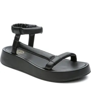 ASH Victoria Black Leather Platform Sandals Size 8