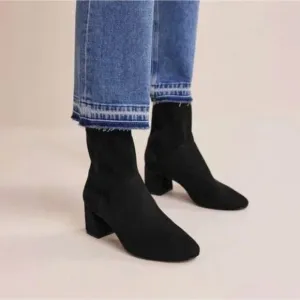 Authentic Prada Suede Chunky Heel Ankle Boots